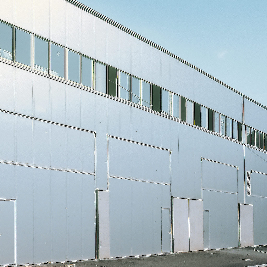 fachada de pabellón industrial en Gipuzkoa Luis Sesé arquitecto